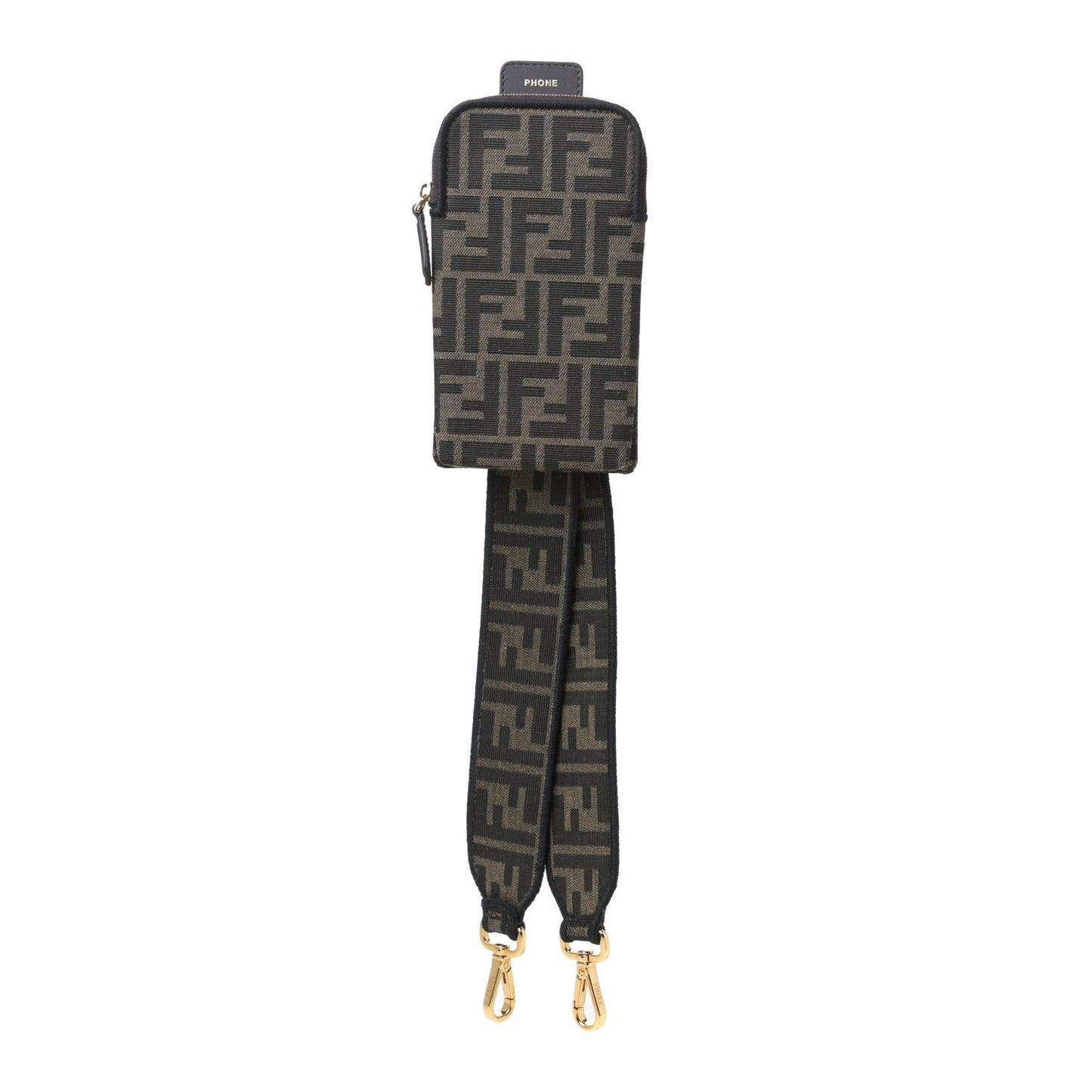 Fabric Jacquard FF 1974 Cell Pocket Strap You Tobacco Moro Black