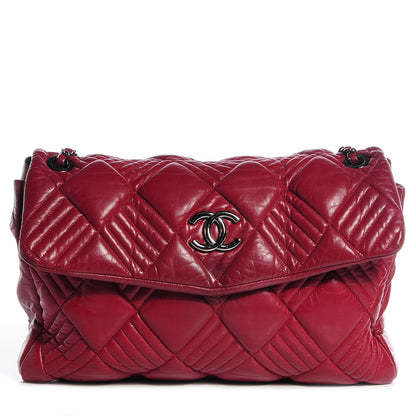 Chanel Lambskin In And Out Maxi Flap Red 1 of 7