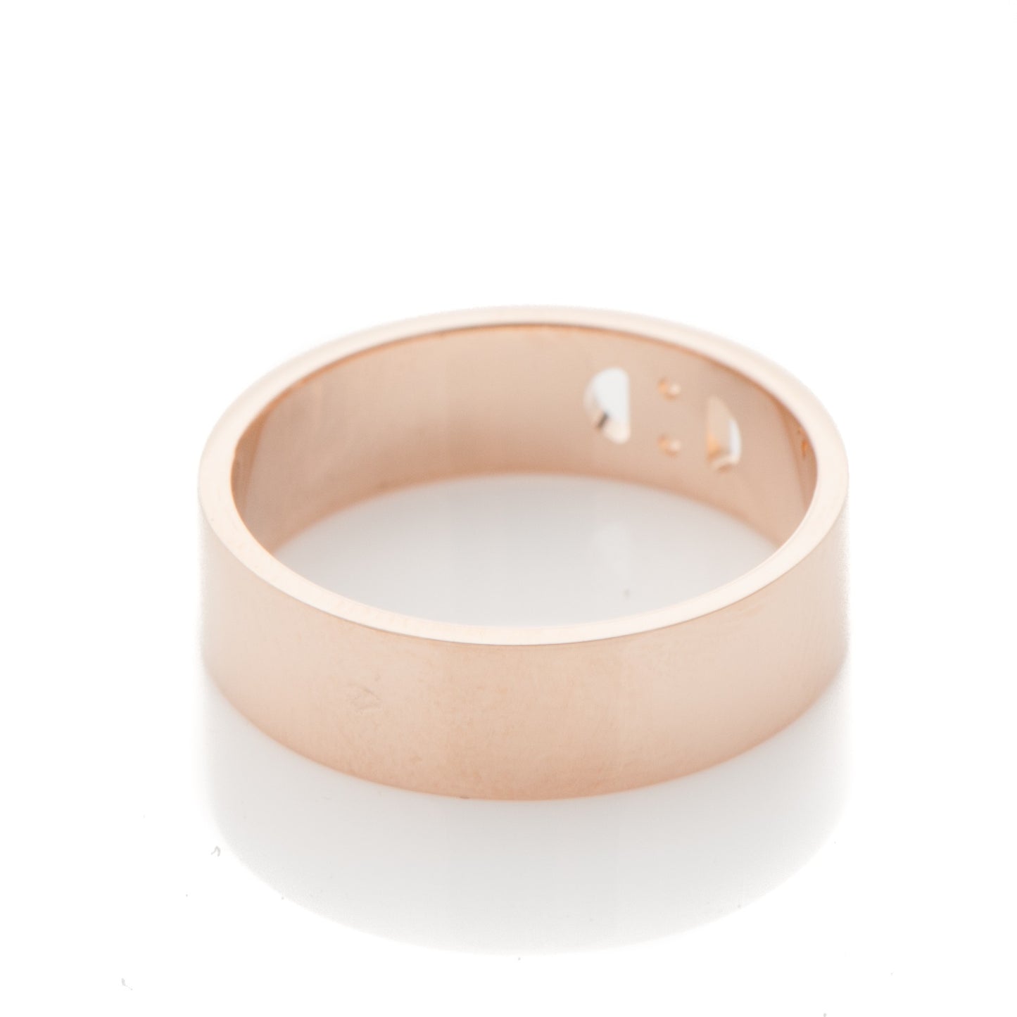 18K Rose Gold Diamond PM H D'Ancre Ring 54 7