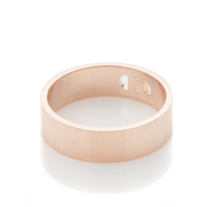 Hermes 18K Rose Gold Diamond PM H D'Ancre Ring 54 7 3 of 4
