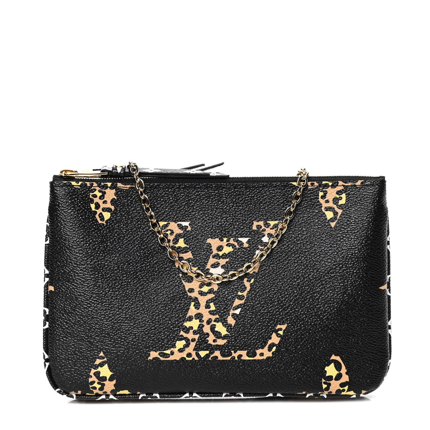 Monogram Giant Jungle Pochette Double Zip Black