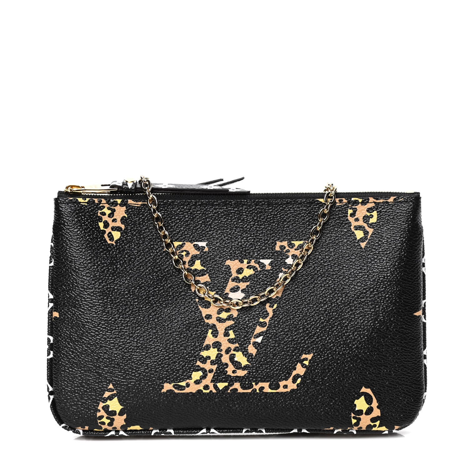 Louis Vuitton Monogram Giant Jungle Pochette Double Zip Black 1 of 4