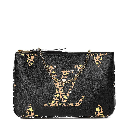 Louis Vuitton Monogram Giant Jungle Pochette Double Zip Black 1 of 4