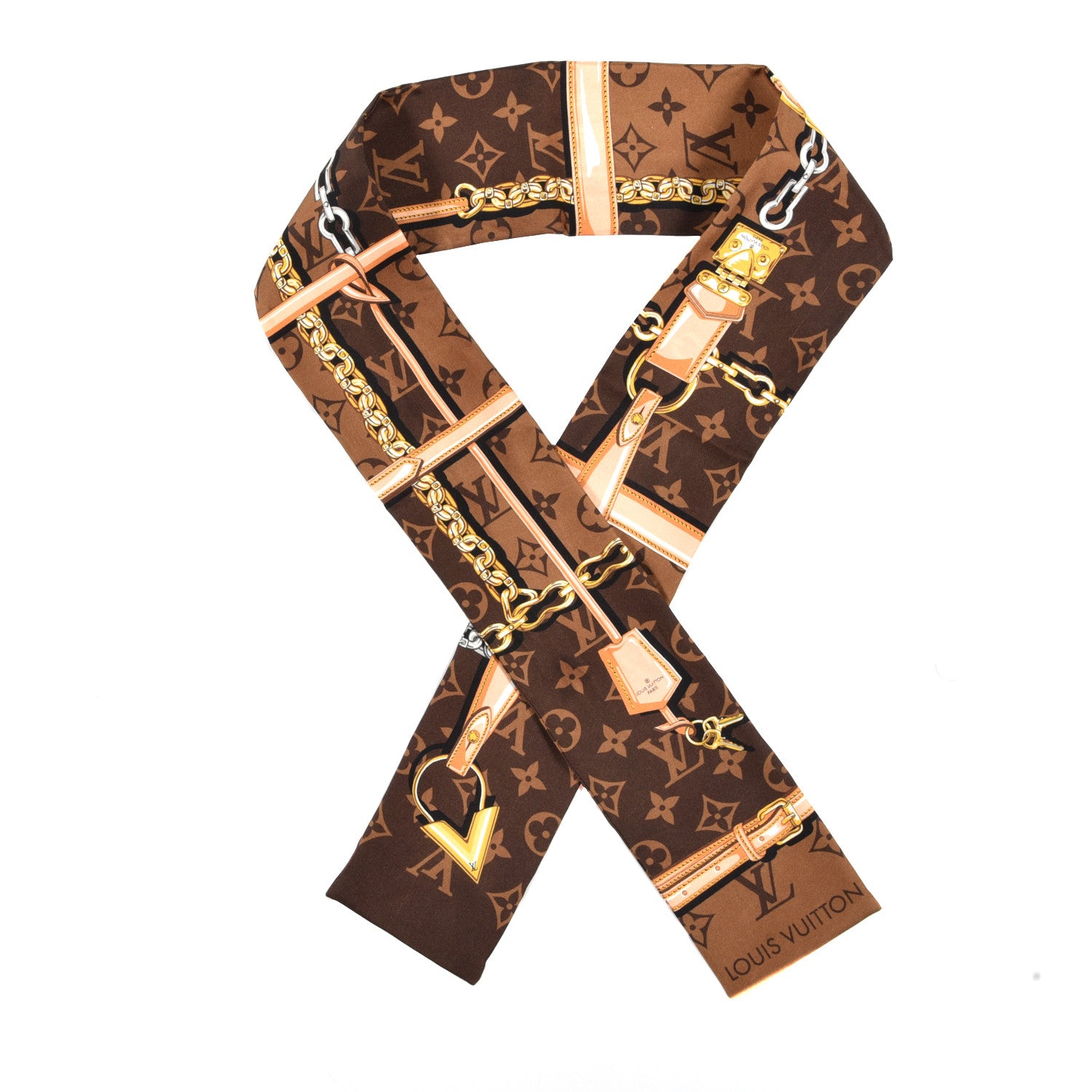 Louis Vuitton Silk Monogram Confidential Bandeau Brown 1 of 3
