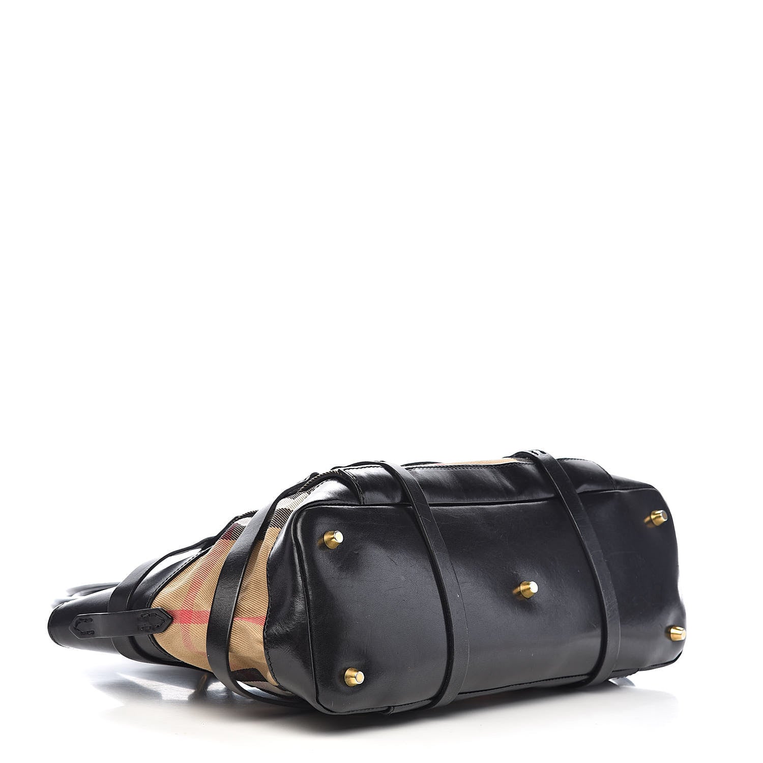 Burberry House Check Bridle Calfskin Kent Bag Black 4 of 20
