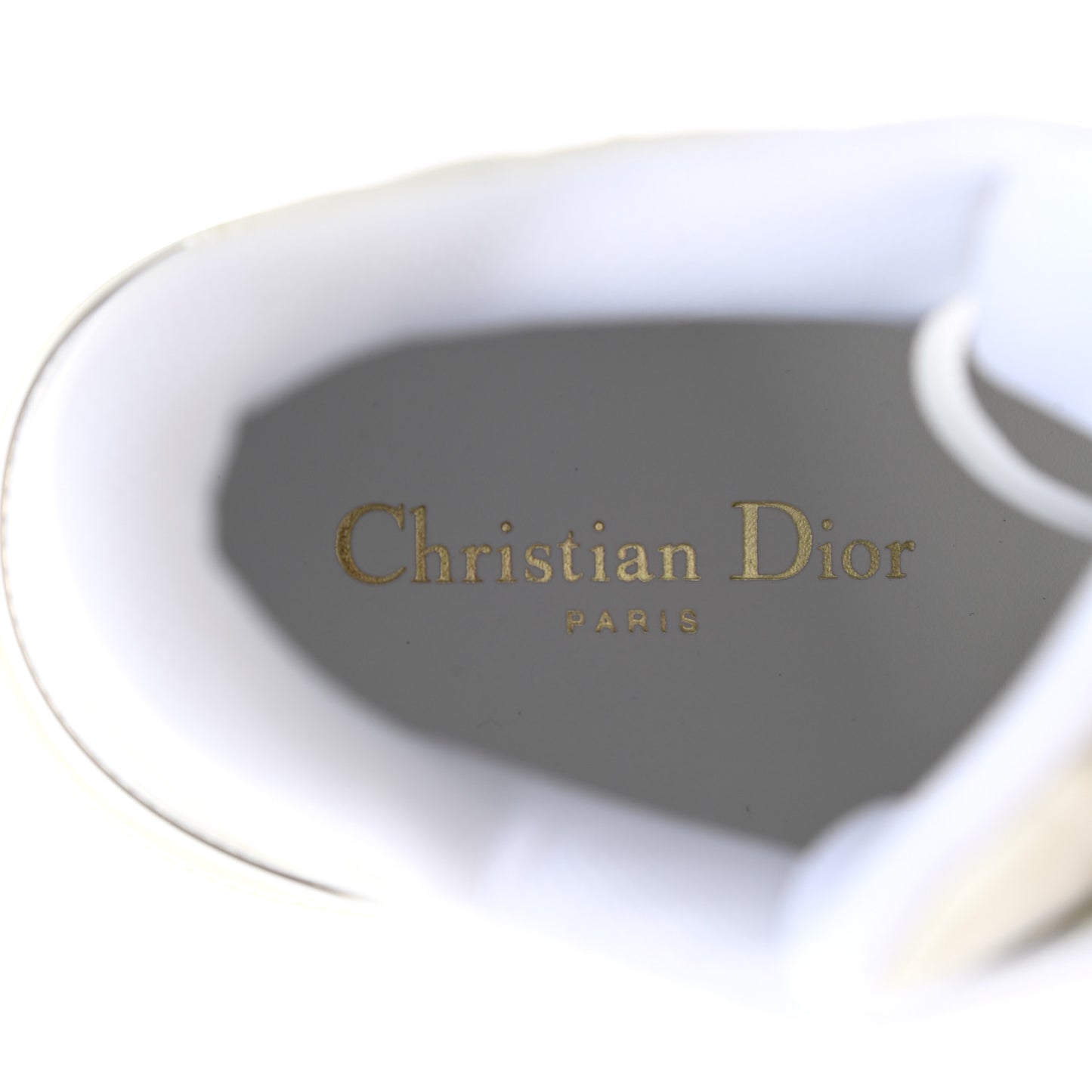 Etoile Embossed Dior High Top Sneakers 39.5 Snow White