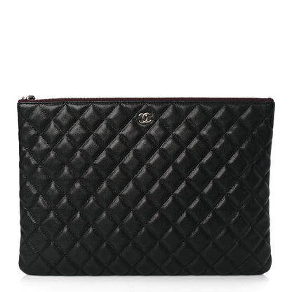 Chanel Caviar Quilted Large Cosmetic Case Black 1 of 10