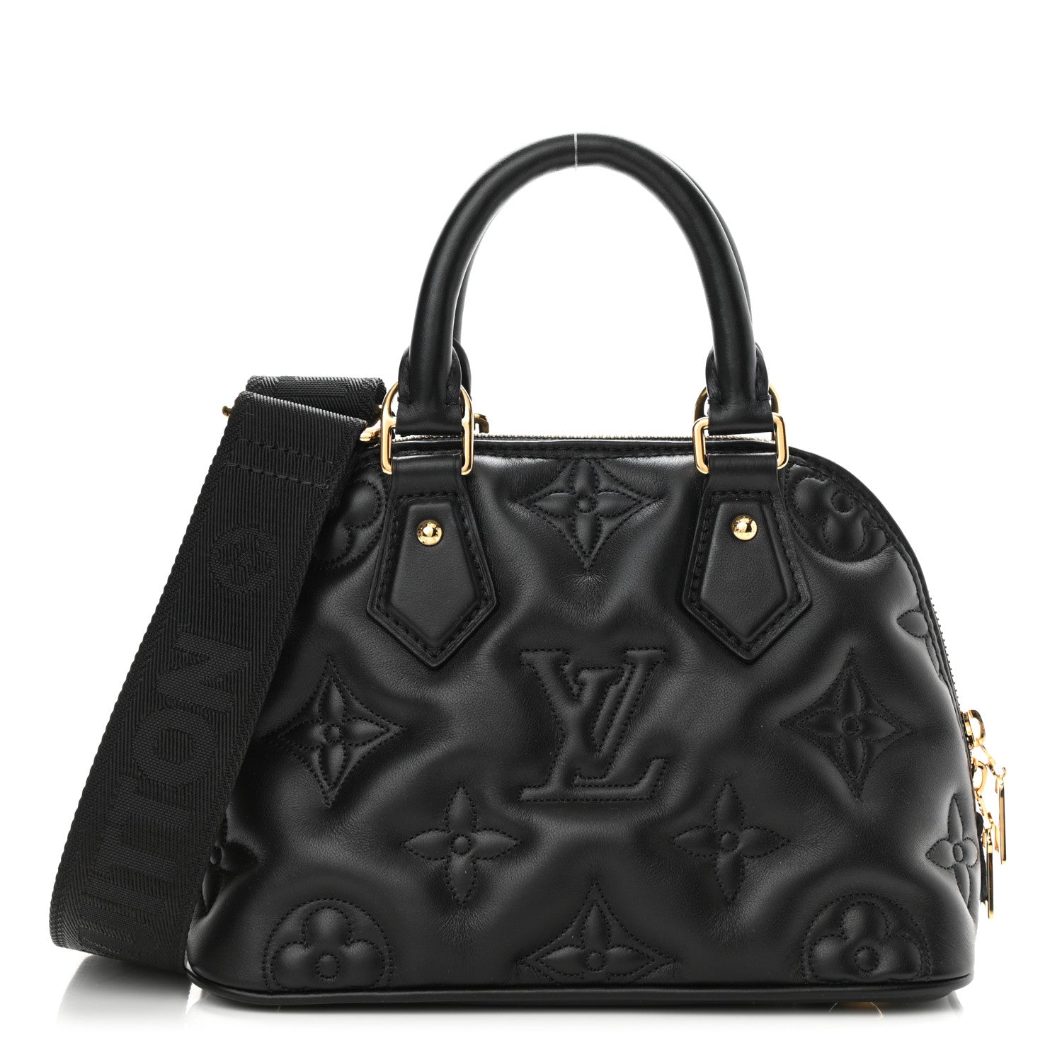 Louis Vuitton Calfskin Bubblegram Alma BB Black 1 of 7