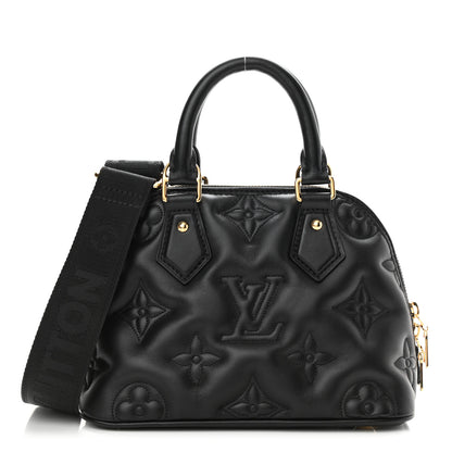 Louis Vuitton Calfskin Bubblegram Alma BB Black 1 of 7
