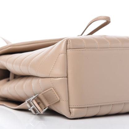 Saint Laurent Calfskin Y Quilted Monogram Small Loulou Backpack Dark Beige 6 of 13