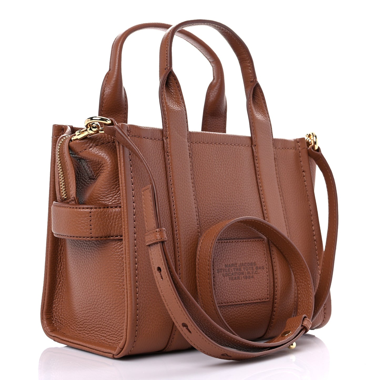Grained Calfskin Small The Tote Bag Argan Oil