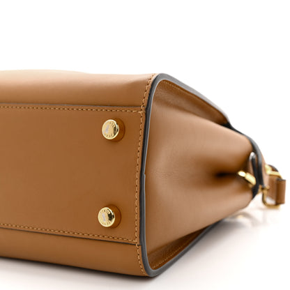Fendi Vitello Tahiti Burro Bi-Color Medium Peekaboo Iconic Essentially Satchel Nocciola Asfalto Cast 11 of 14
