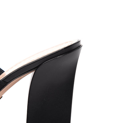 Christian Dior Cotton Embroidered Dway 85mm Slide Sandals 35 Black 10 of 10