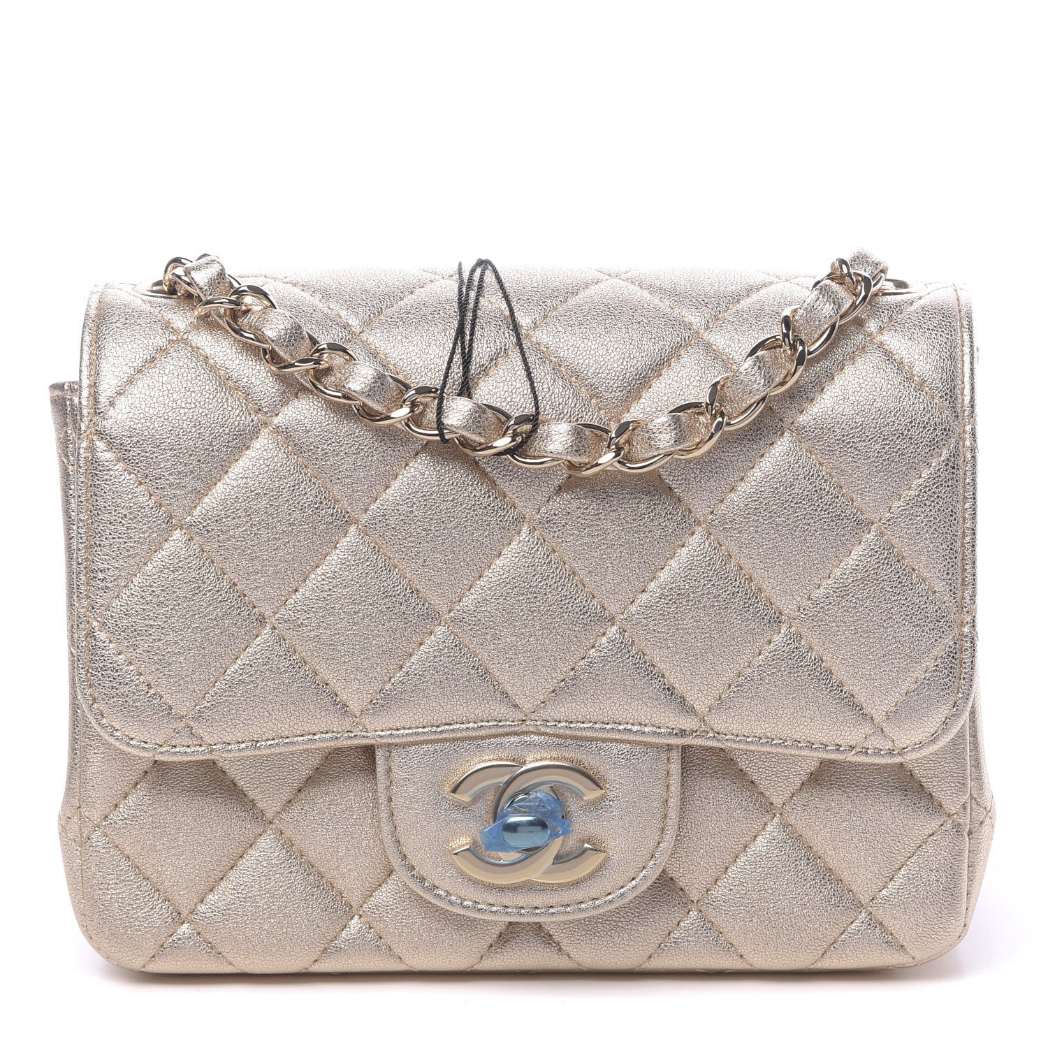 Chanel Metallic Lambskin Quilted Mini Square Flap Gold 1 of 11
