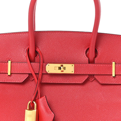 Hermes Epsom Birkin 30 Rouge Casaque 8 of 15