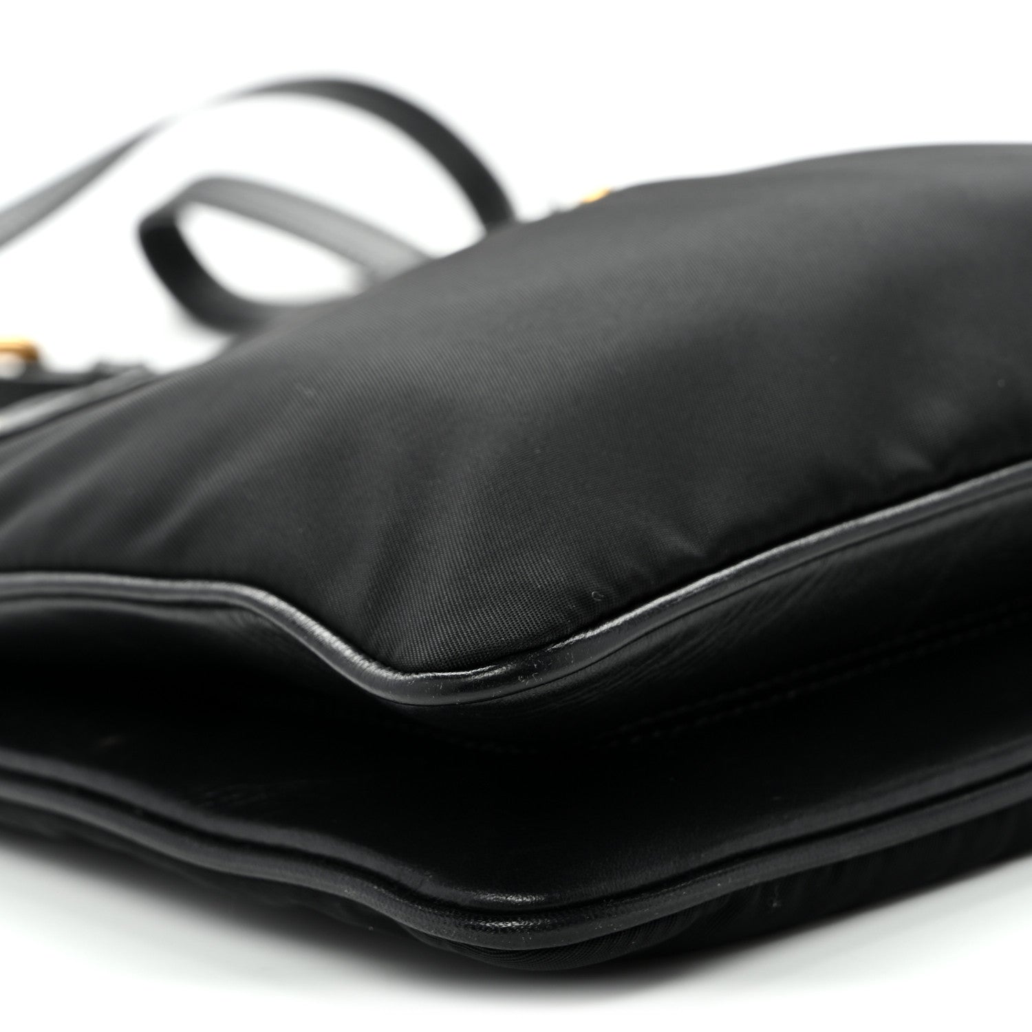 Prada Tessuto Nylon Soft Calf Double Zip Crossbody Bag Black 10 of 11