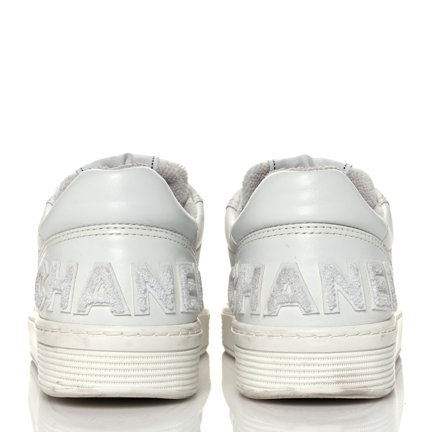 Chanel Calfskin Womens Logo Sneakers 40 White 5 of 12