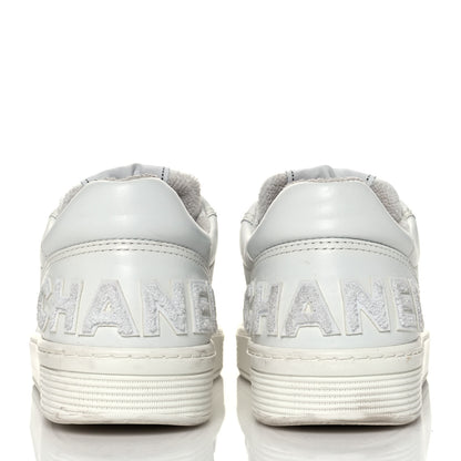 Chanel Calfskin Womens Logo Sneakers 40 White 5 of 12