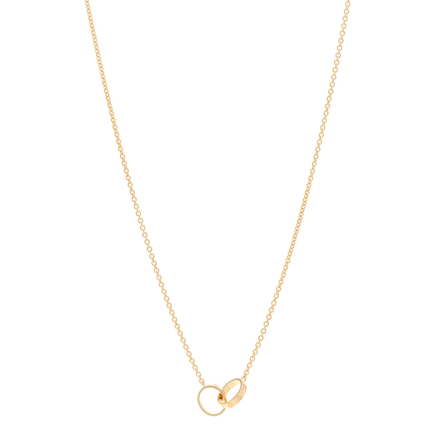 Cartier 18K Yellow Gold Interlocking LOVE Necklace 1 of 5