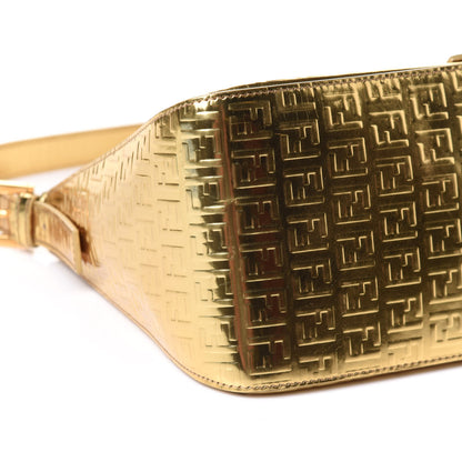 Fendi Vitello Mirror FF Embossed Mama Baguette Oro Ambrato 9 of 13
