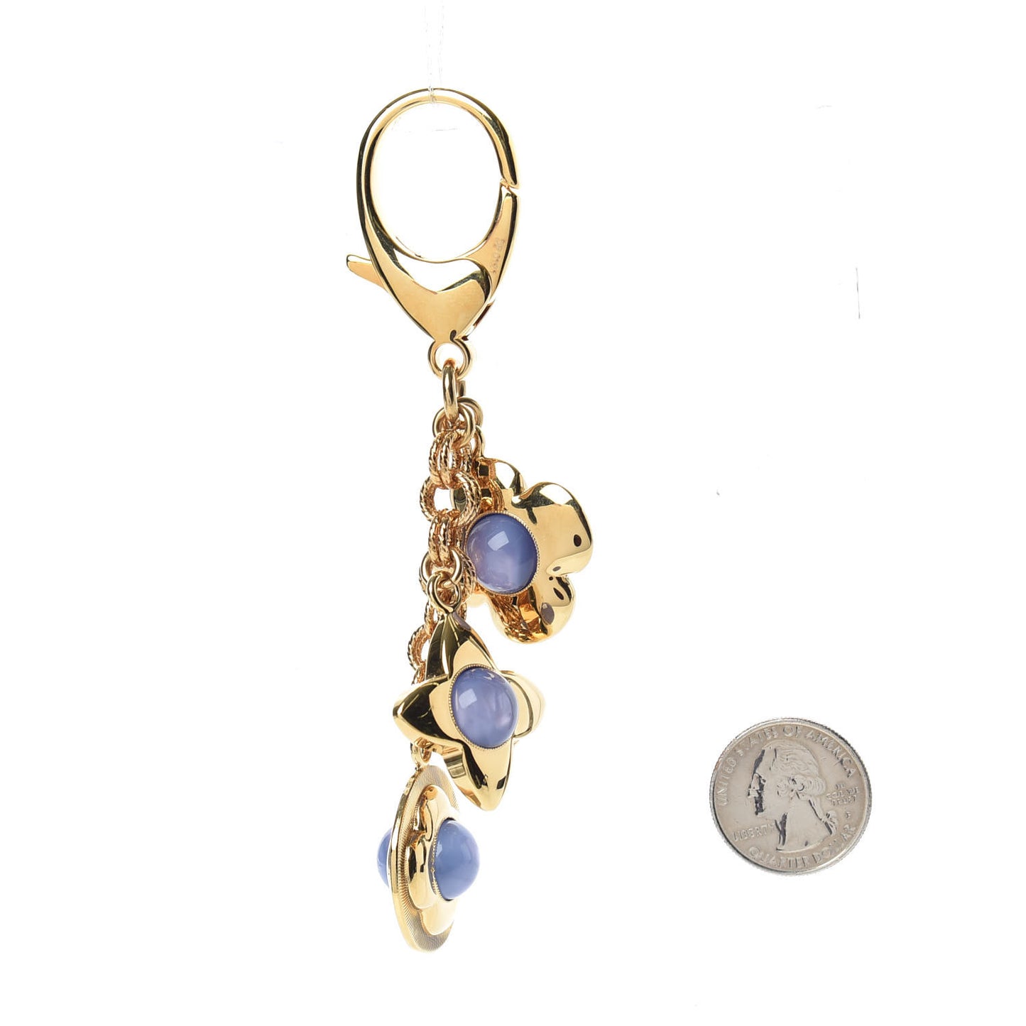Tresor Bag Charm Purple Gold