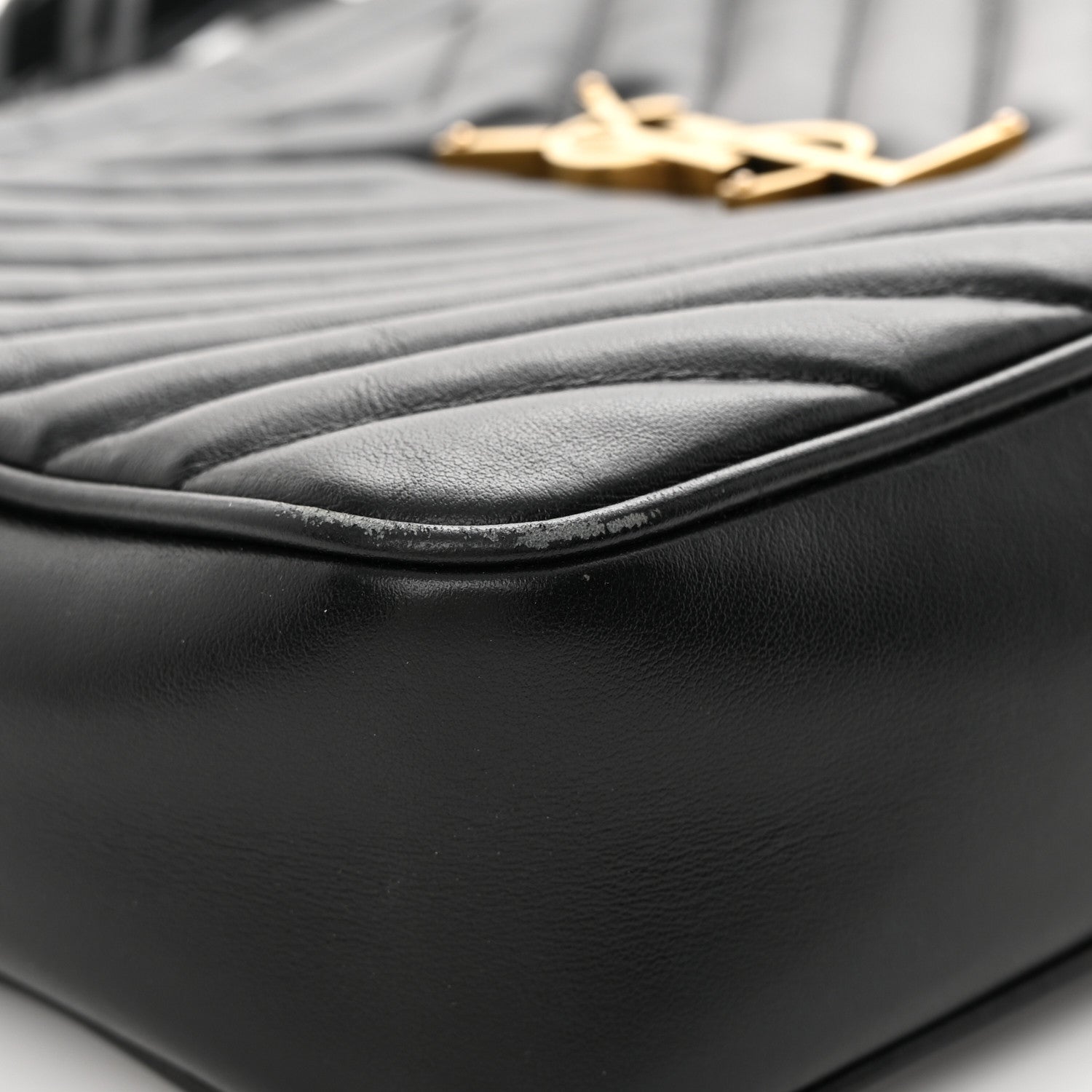 Saint Laurent Calfskin Matelasse Monogram Lou Camera Bag Black 8 of 18