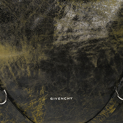 Givenchy Lambskin Crackled Vintage Large Voyou Bag Black Yellow 8 of 10