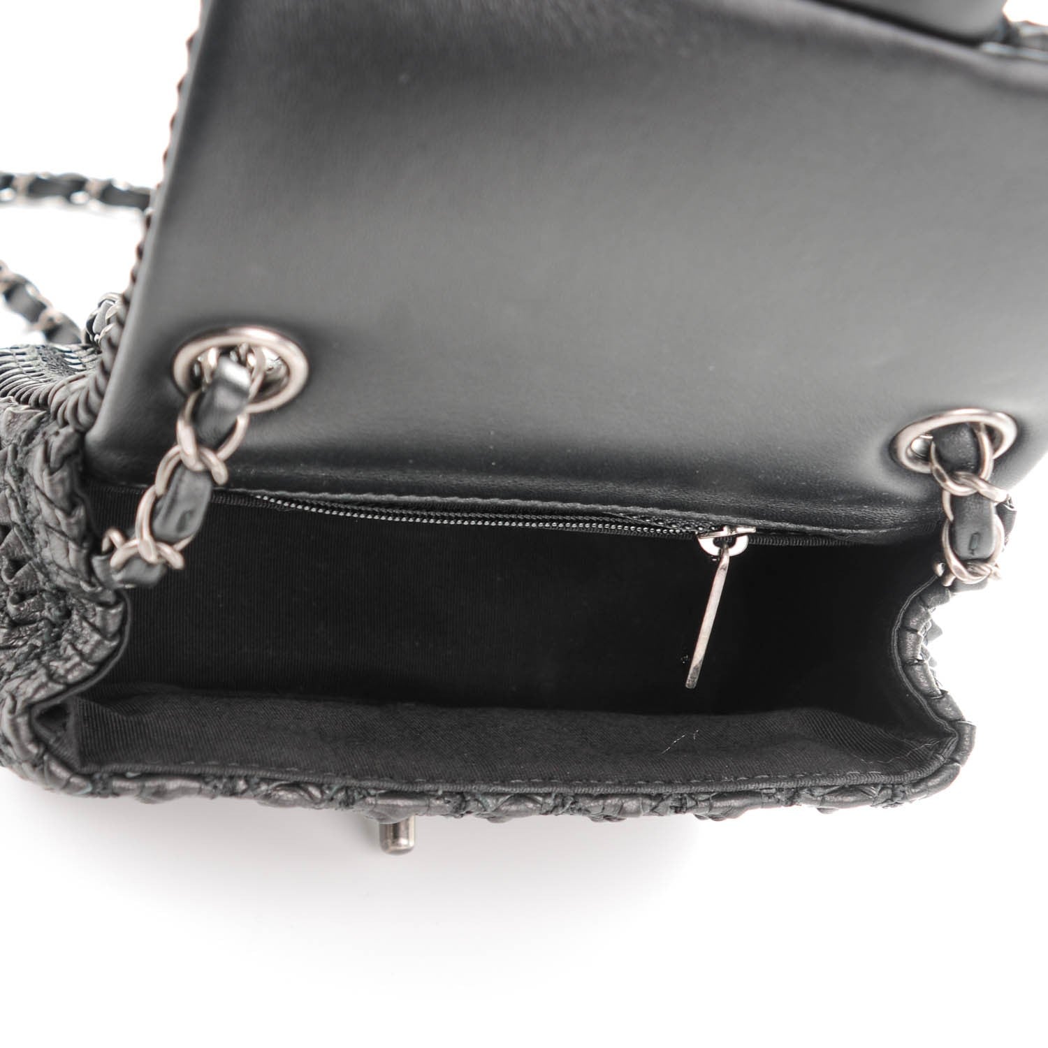 Chanel Lambskin Embroidered Mini Flap Black 5 of 8