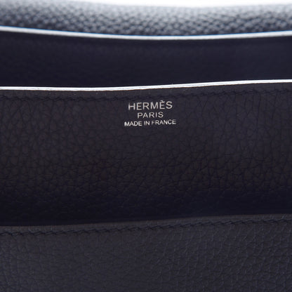 Hermes Taurillon Clemence Steve Messenger 37 Black 6 of 11