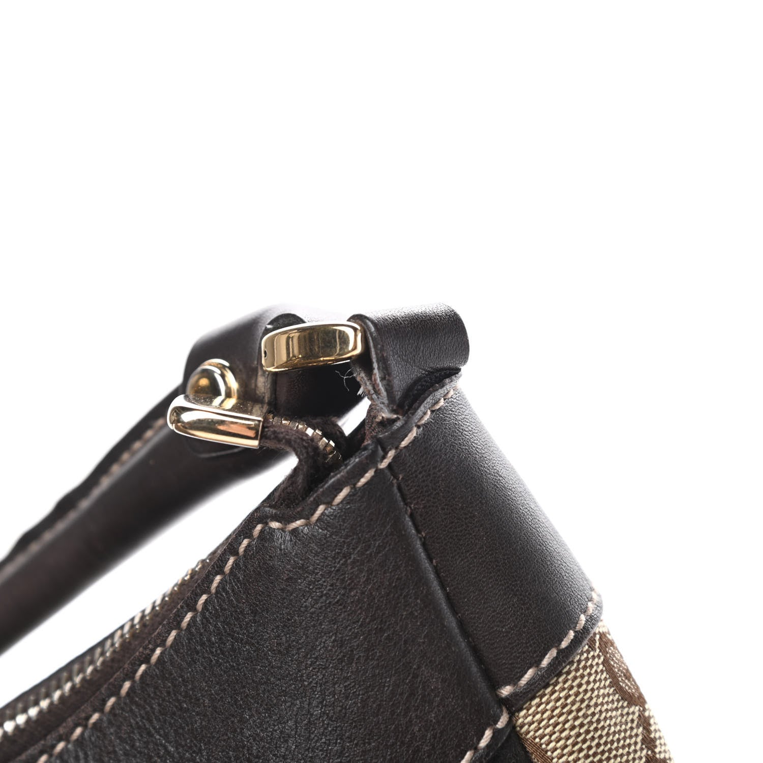 Gucci Monogram Large D Gold Hobo Dark Brown 16 of 21