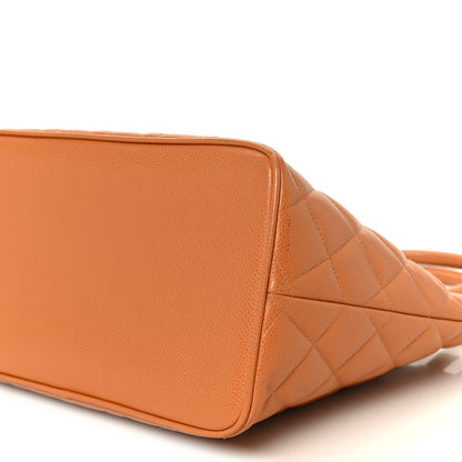 Chanel Caviar Quilted Medallion Tote Orange 10 of 10