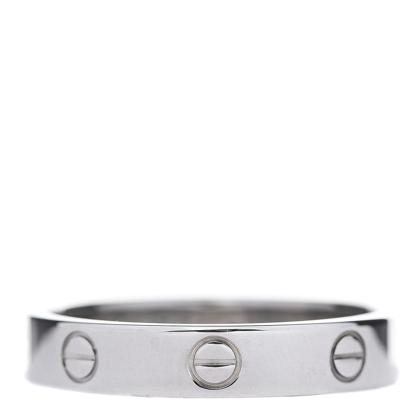18K White Gold 3.5mm LOVE Wedding Band Ring 58 8.25