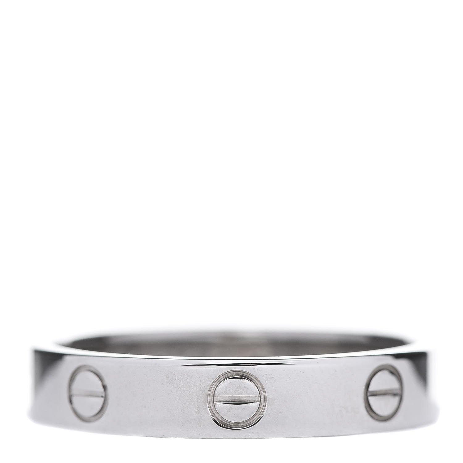 Cartier 18K White Gold 3.5mm LOVE Wedding Band Ring 58 8.25 1 of 5
