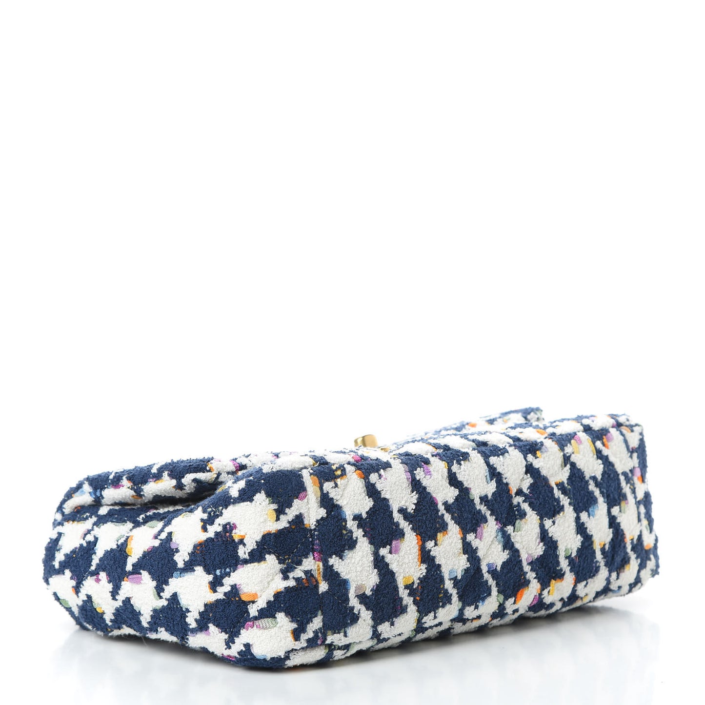 Tweed Quilted Medium Chanel 19 Flap Ecru Navy Blue Multicolor