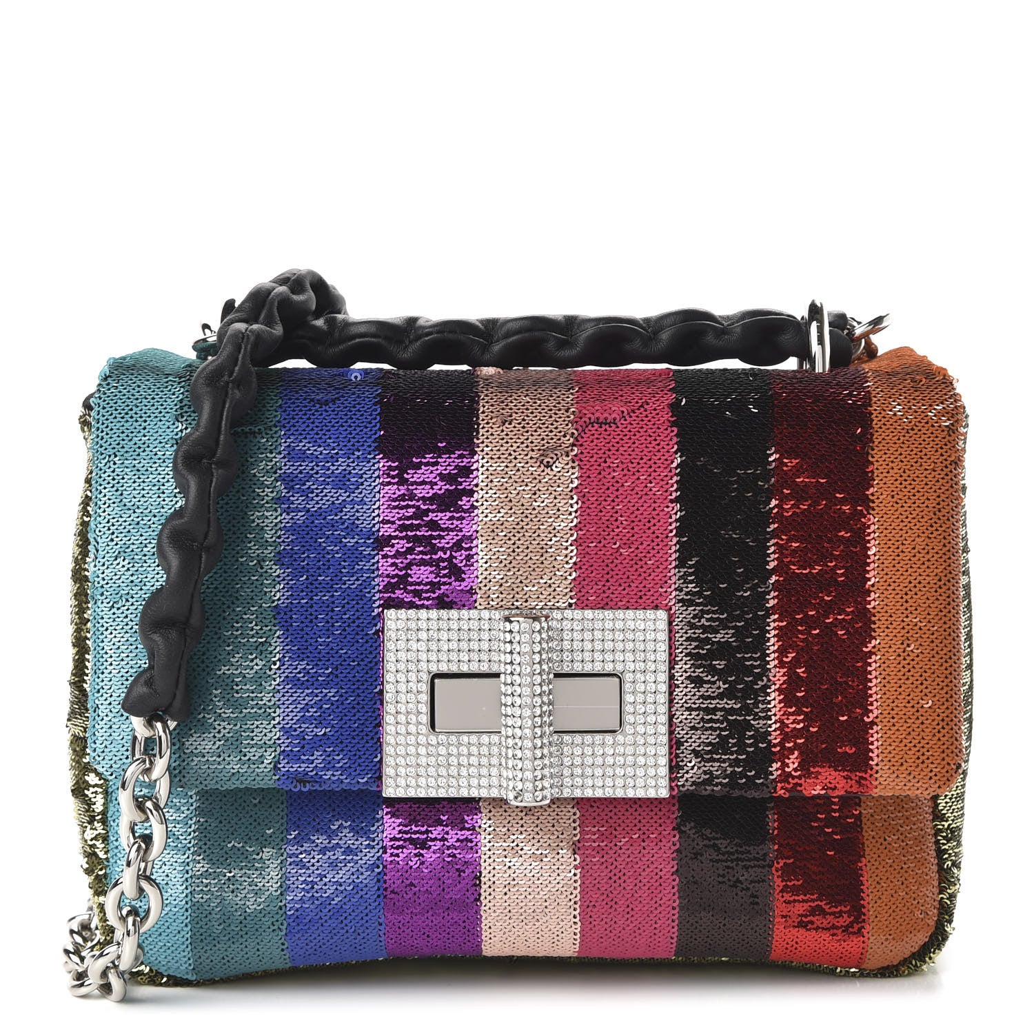 Tom Ford Sequin Soft Rainbow Large Natalia Chain Bag Multicolor 1 of 10