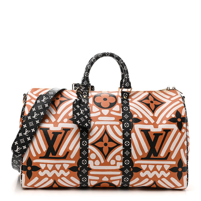 Louis Vuitton Monogram Giant Crafty Keepall Bandouliere 45 Creme Caramel Black 1 of 9