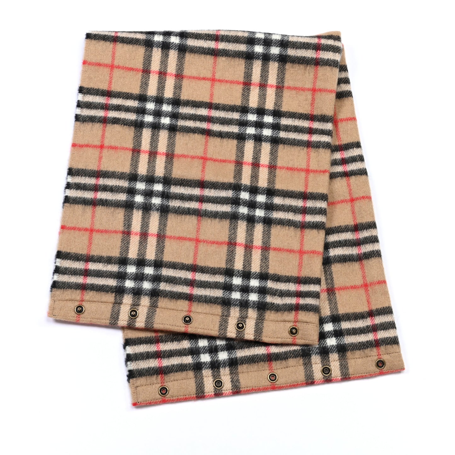 Cashmere Vintage Check Snood Archive Beige