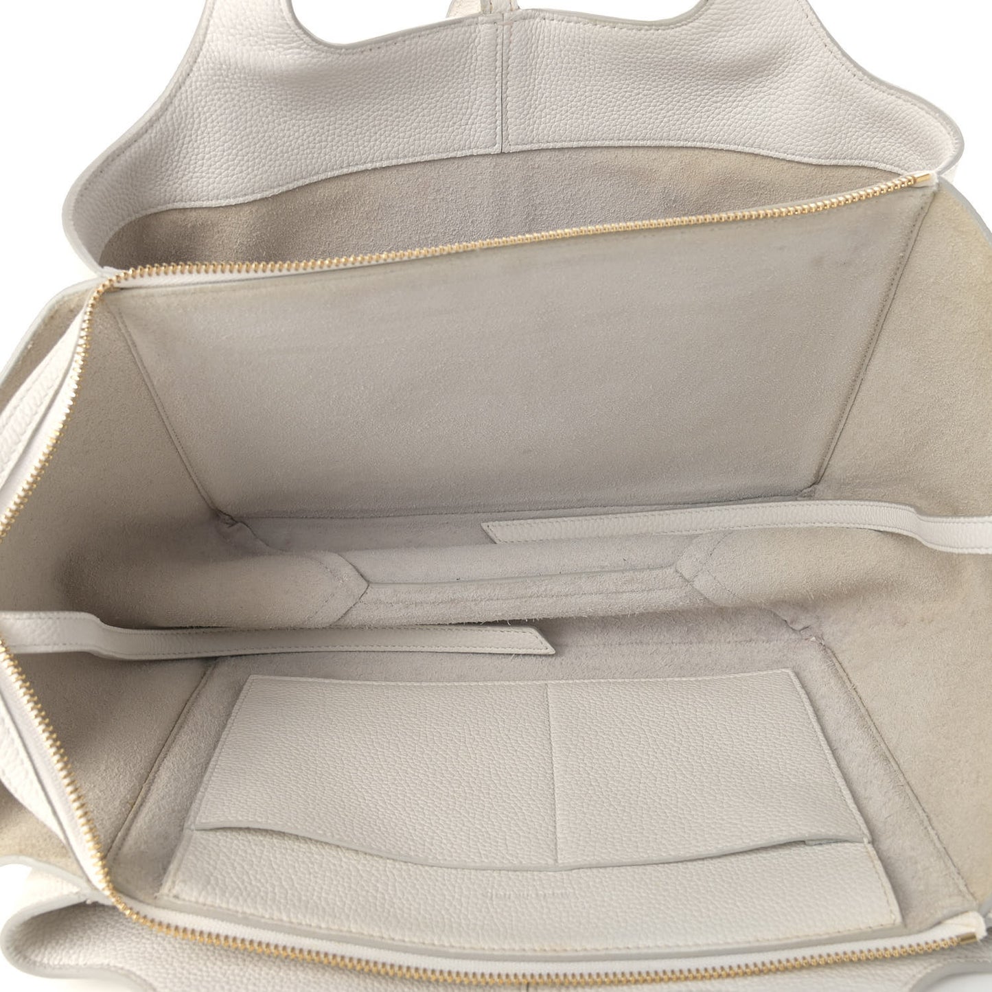 Baby Grained Calfskin Small Tri-Fold Bag White