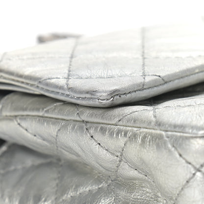 Chanel Metallic Aged Calfskin Quilted 2.55 Reissue 226 Flap Silver 13 of 15