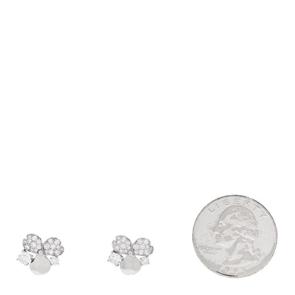 Tiffany Platinum Diamond Paper Flowers Cluster Earrings 2 of 5