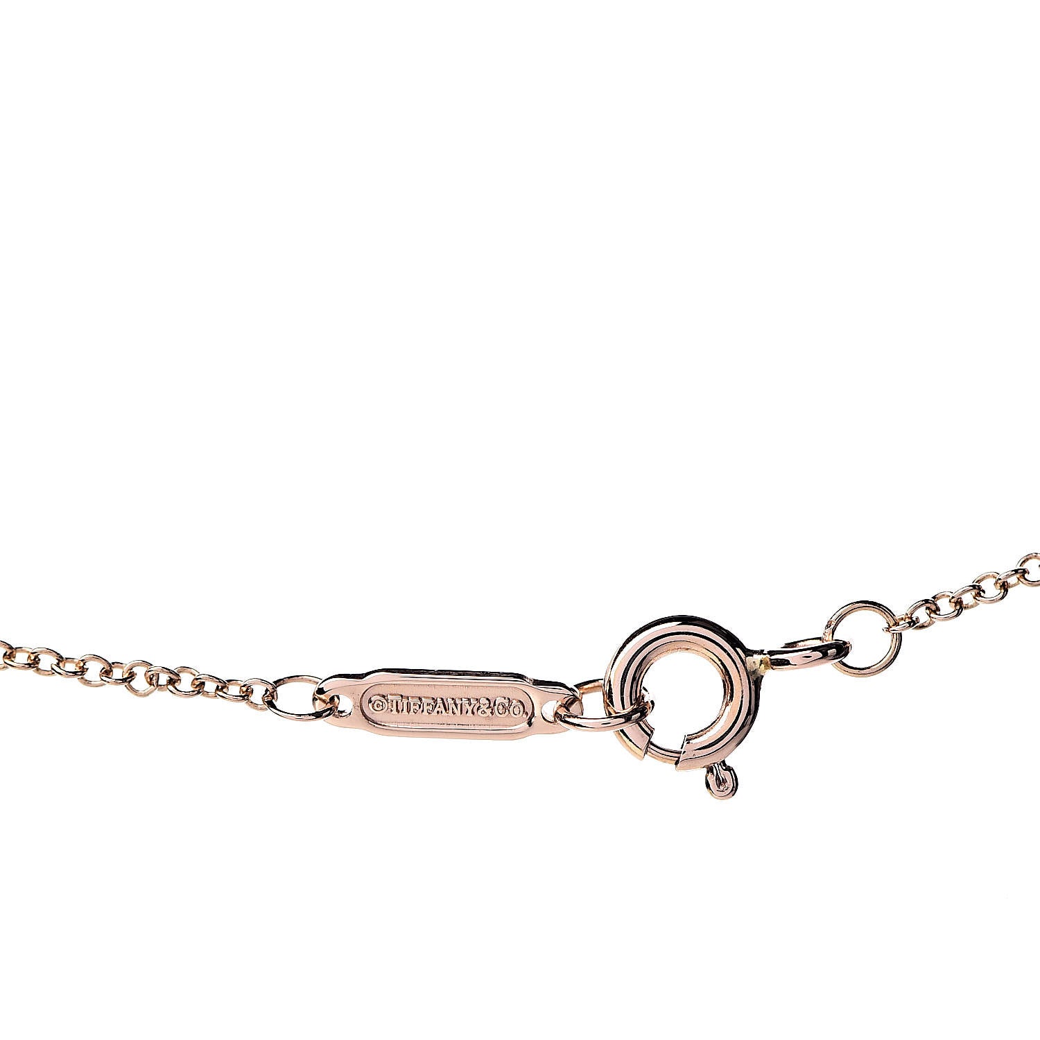 Tiffany 18K Rose Gold Pink Sapphire Metro Heart Pendant Necklace 6 of 6