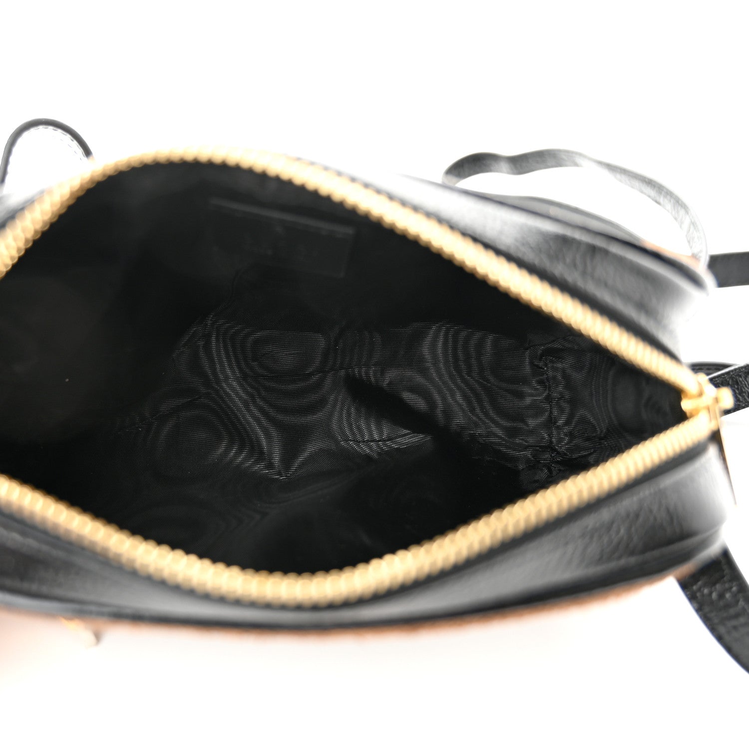 Gucci Suede Patent Web Mini Ophidia Shoulder Bag Nocciola Black 5 of 10