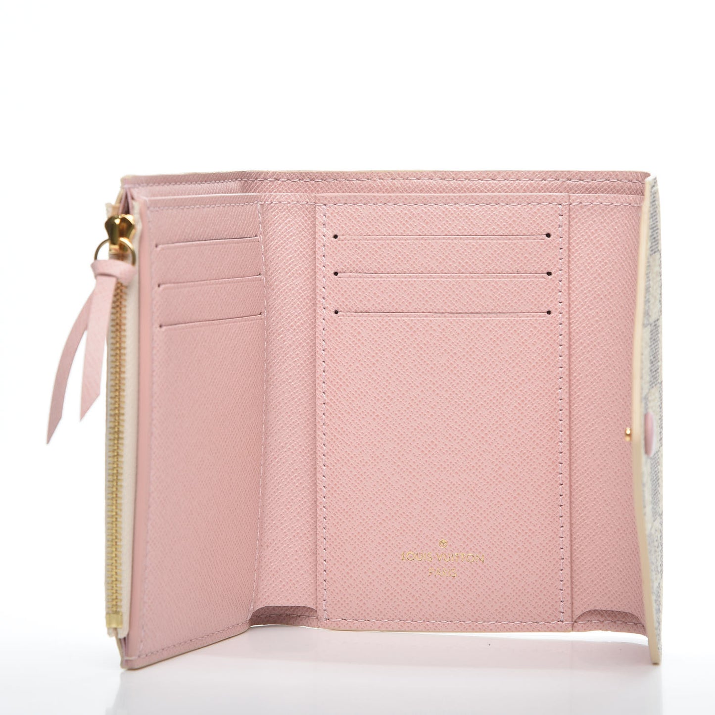 Damier Azur Victorine Wallet Rose Ballerine