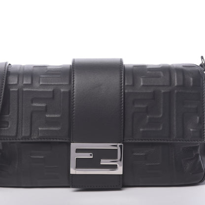 Fendi Nappa FF 1974 Embossed Belt Baguette Bag Black 10 of 10