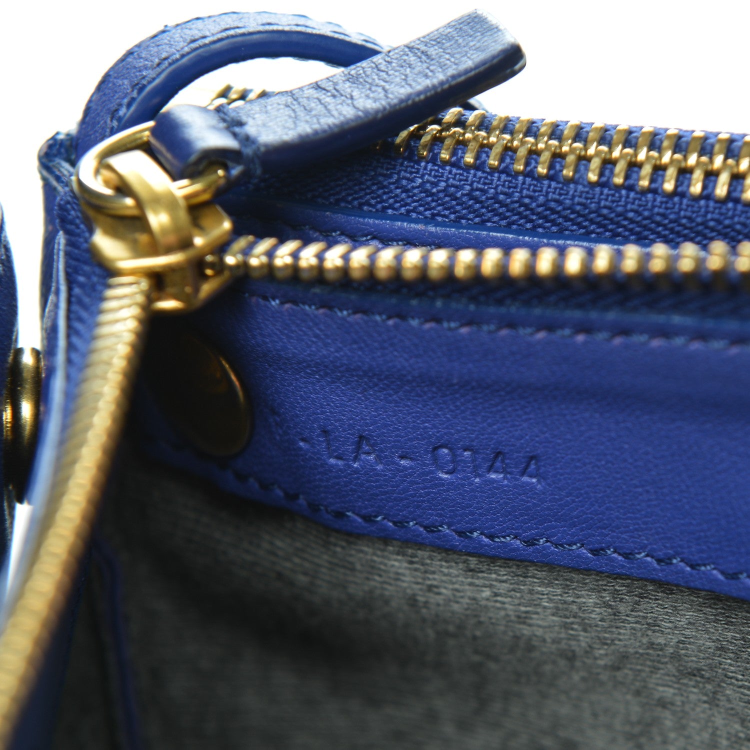 Celine Lambskin Small Trio Crossbody Bag Violet Blue 7 of 9