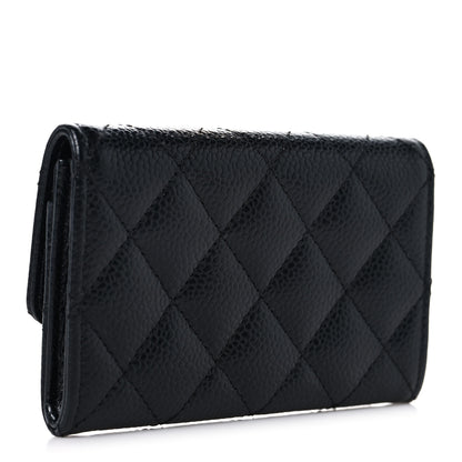 Chanel Caviar Quilted Flap Card Holder Black 3 of 9