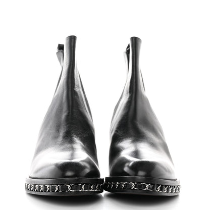 Chanel Calfskin Chain Around Chelsea Boots 38.5 Black 2 of 13