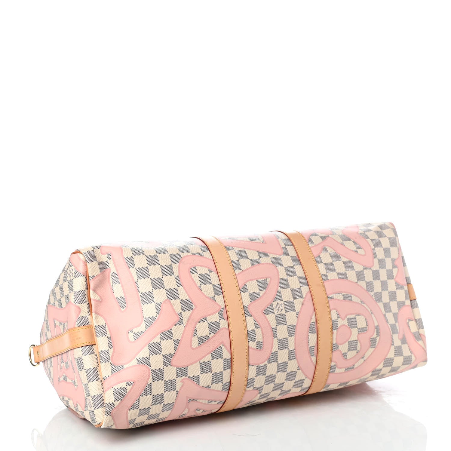 Louis Vuitton Damier Azur Tahitienne Keepall Bandouliere 50 Rose Ballerine 3 of 4