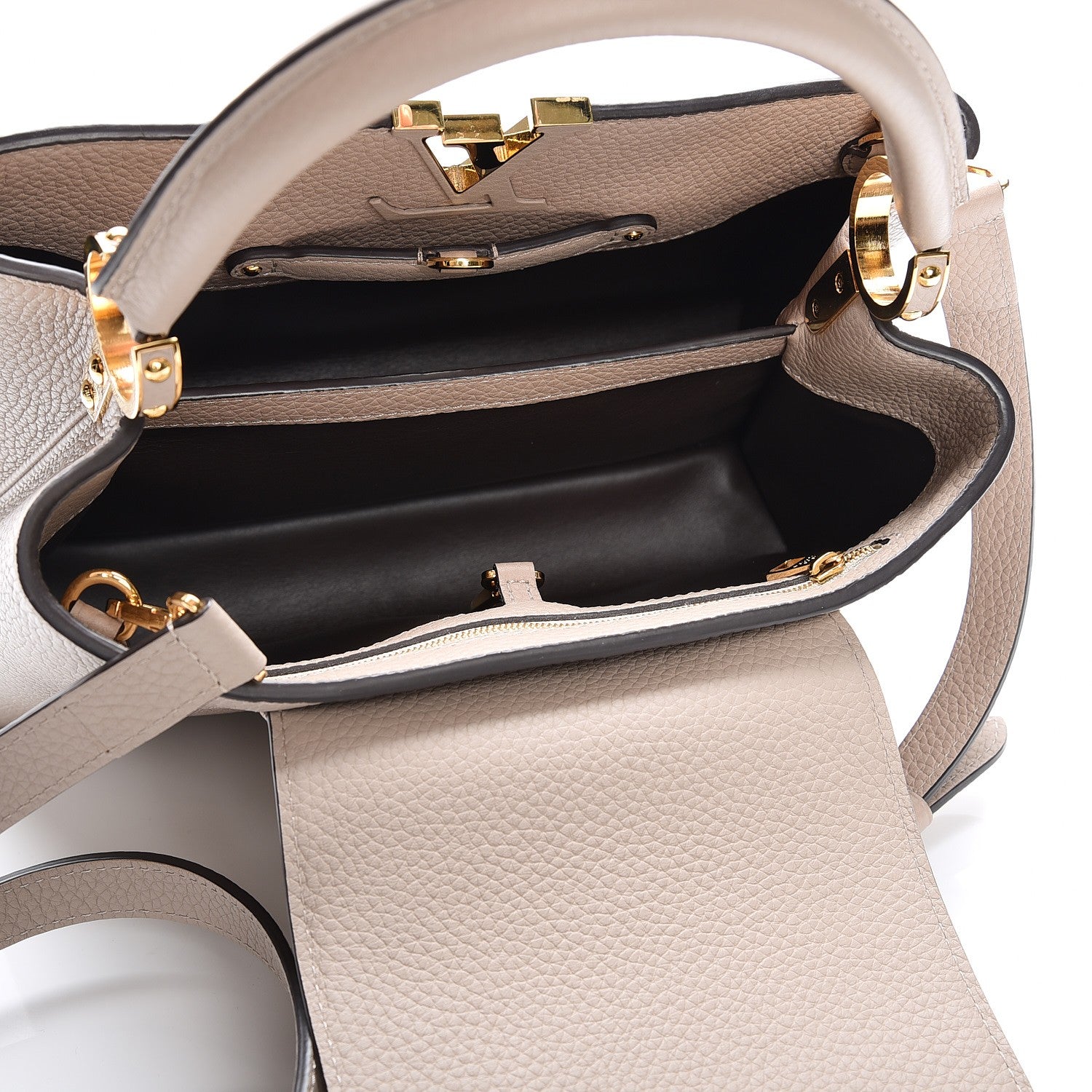 Louis Vuitton Taurillon Capucines PM Galet 6 of 7