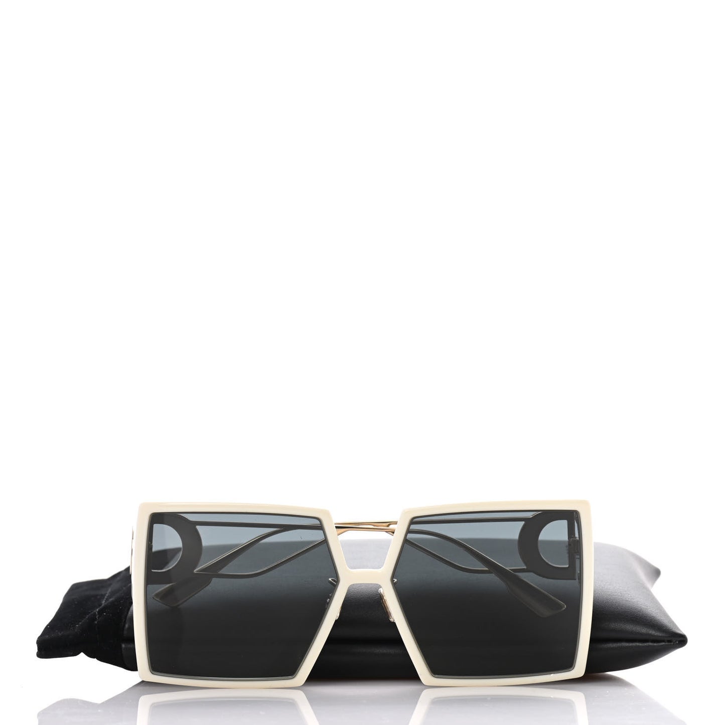 Square 30 Montaigne Sunglasses White